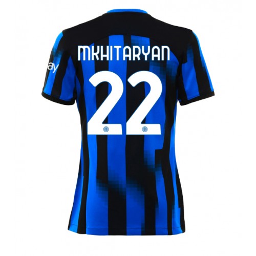 Maillot de foot Inter Milan Henrikh Mkhitaryan #22 Domicile Femmes 2023-24 Manches Courte